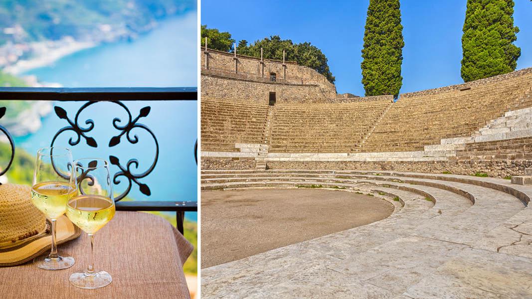 Amfiteater i Pompeji på Amalfikysten